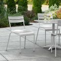 Lancaster Table & Seating Silver Powder Coated Aluminum Outdoor Side Chair 427CALUSDSL